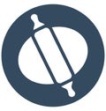Rolling Pin Isolated Vector icon which can be easily modified or edit Royalty Free Stock Photo