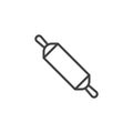 Rolling pin line icon