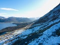 Rolling Snow Covered Hills Of The Lake District, UK