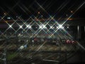 Rolling stock yard or railyard or carbarn near Karakida station of Odakyu Line, Tokyo, in the morning