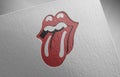 Rolling-stones on paper texture