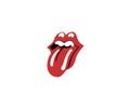 Rolling stones logo editorial illustrative on white background Royalty Free Stock Photo