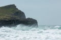 Rolling Surf, Whipsiderry Beach, Porth, Newquay, Cornwall Royalty Free Stock Photo