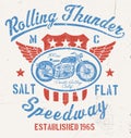 Rolling Thunder Vintage Motorcycle Graphic