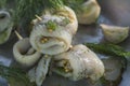 Rollmop herrings Royalty Free Stock Photo