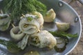 Rollmop herrings Royalty Free Stock Photo