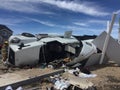 Rollover of car hauler semi