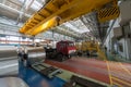 Rolls of aluminum immersed in the truck Royalty Free Stock Photo