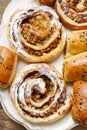 Rolls with apple and cinnamon