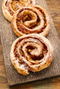 Rolls with apple and cinnamon