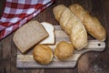 Rolls, baguettes and sliced bread. Royalty Free Stock Photo