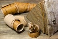 Rolls of birch Bark Royalty Free Stock Photo