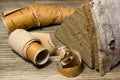 Rolls of birch Bark