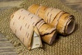 Rolls of birch Bark Royalty Free Stock Photo