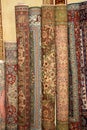 Rolls of Carpets and Rugs made in in Turkey Royalty Free Stock Photo