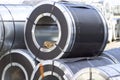 Rolls of cold-rolled galvanized steel with polymer coating