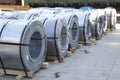 Rolls of cold-rolled galvanized steel with polymer coating