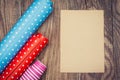 Rolls of colored wrapping paper Royalty Free Stock Photo