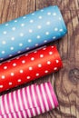 Rolls of colored wrapping paper Royalty Free Stock Photo