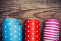 Rolls of colored wrapping paper Royalty Free Stock Photo