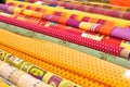 Rolls of colourful fabric Royalty Free Stock Photo