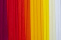 Rolls of crepe paper with bright and vivid colors