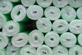 Rolls with a green substrate for laminate or parquet Royalty Free Stock Photo