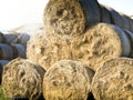 Rolls of haystacks
