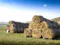 Rolls of haystacks