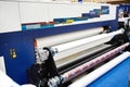 Rolls paper and fabric in plotter