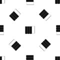 Rolls of paper pattern seamless black Royalty Free Stock Photo