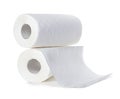 Rolls of paper towels, isolated on white Royalty Free Stock Photo