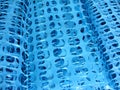 Blue heavy duty snow control barrier fence Royalty Free Stock Photo