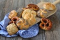 Rolls and pretzels Royalty Free Stock Photo