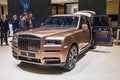 Rolls-Royce Bespoke Cullinan luxury car at the 89th Geneva International Motor Show. Geneva, Switzerland - March 5, 2019 Royalty Free Stock Photo