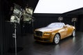 Rolls-Royce Dawn stands in showroom at the Goodwood car factory Royalty Free Stock Photo