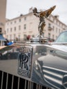 Rolls Royce front bonnet emblem logo and Spirit of Ecstasy. Royalty Free Stock Photo