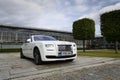 Rolls-Royce Ghost in front of the Goodwood plant on August 11, 2016 in Westhampnett, United Kingdom. Royalty Free Stock Photo