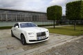 Rolls-Royce Ghost in front of the Goodwood plant on August 11, 2016 in Westhampnett, United Kingdom. Royalty Free Stock Photo