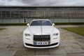 Rolls-Royce Ghost in front of the Goodwood plant on August 11, 2016 in Westhampnett, United Kingdom. Royalty Free Stock Photo