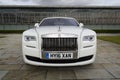 Rolls-Royce Ghost in front of the Goodwood plant on August 11, 2016 in Westhampnett, United Kingdom. Royalty Free Stock Photo