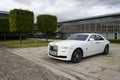 Rolls-Royce Ghost in front of the Goodwood plant on August 11, 2016 in Westhampnett, United Kingdom. Royalty Free Stock Photo