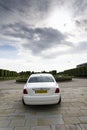 Rolls-Royce Ghost in front of the Goodwood plant on August 11, 2016 in Westhampnett, United Kingdom. Royalty Free Stock Photo