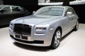 Rolls-Royce Ghost Silver at Paris Motor Show Royalty Free Stock Photo