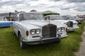 Rolls Royce Silver Shadow is the first frameless car of the brand at exhibition of historics, vintage transport