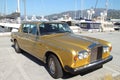 Rolls-Royce Silver Shadow II during a rally for vintage cars inside the Marina di Genova Airport on April 14, 2024