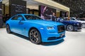 Rolls-Royce Wraith Coupe 6.6 luxury car at the 89th Geneva International Motor Show. Geneva, Switzerland - March 5, 2019 Royalty Free Stock Photo