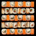 Rolls set closeup square frame Royalty Free Stock Photo