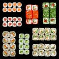 Rolls set closeup square frame Royalty Free Stock Photo