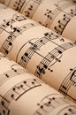 Rolls of sheet music